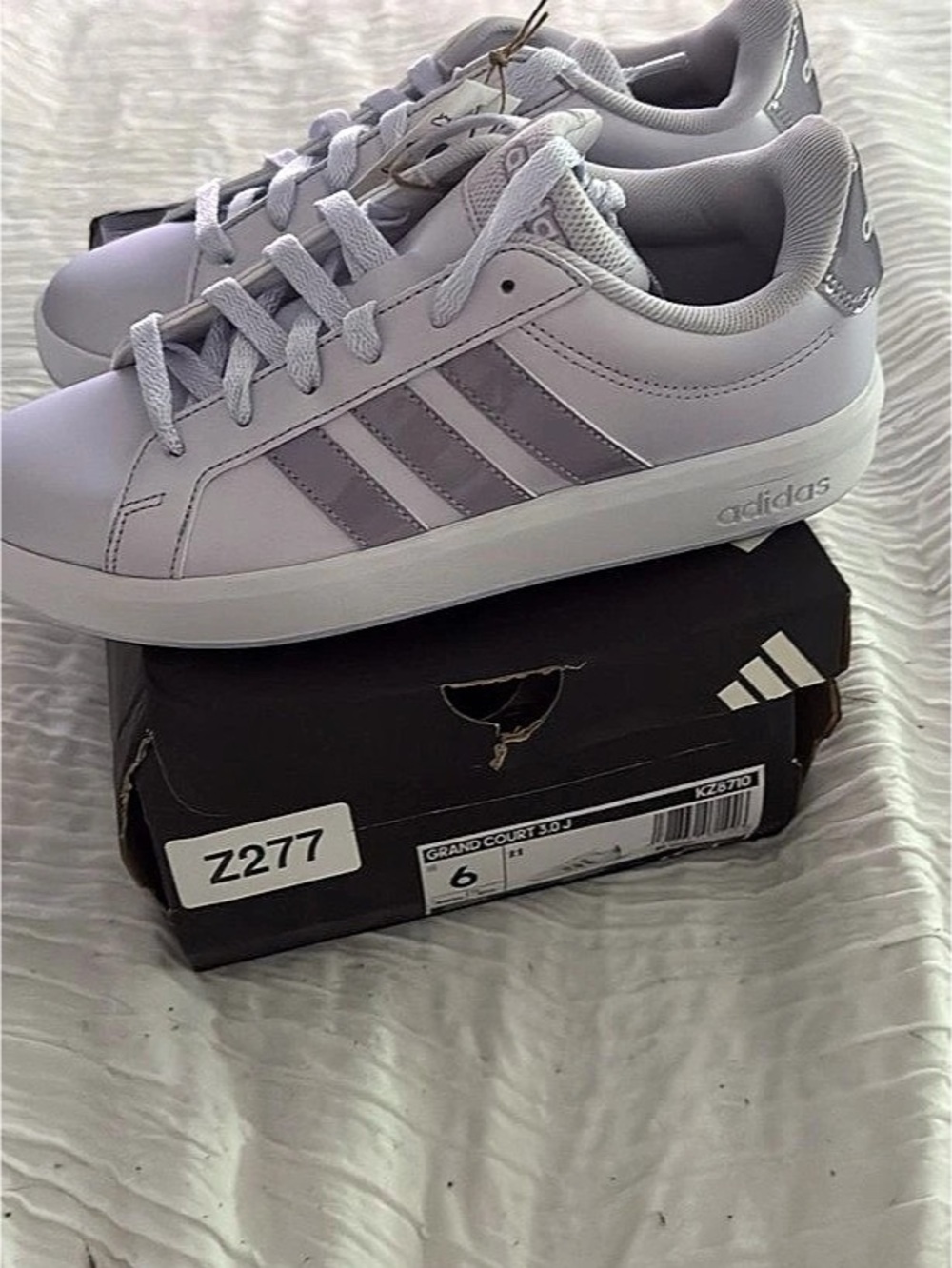 adidas Grand Court Women's Sneakers White & Purple US 6